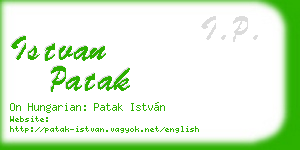 istvan patak business card